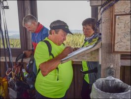 Na rozhledně  Bohmerwaldturm na vrcholu kopce Ebene 894 m