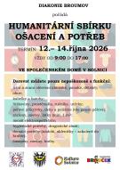 Humanitární sbírka ošacení a potřeb 1
